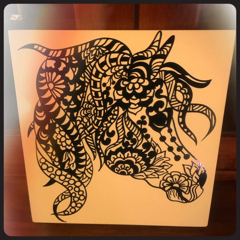 Horse head wall art